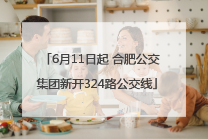 6月11日起 合肥公交集团新开324路公交线