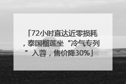 72小时直达近零损耗，泰国榴莲坐“冷气专列”入蓉，售价降30%