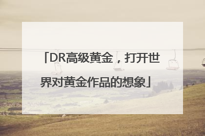 DR高级黄金，打开世界对黄金作品的想象
